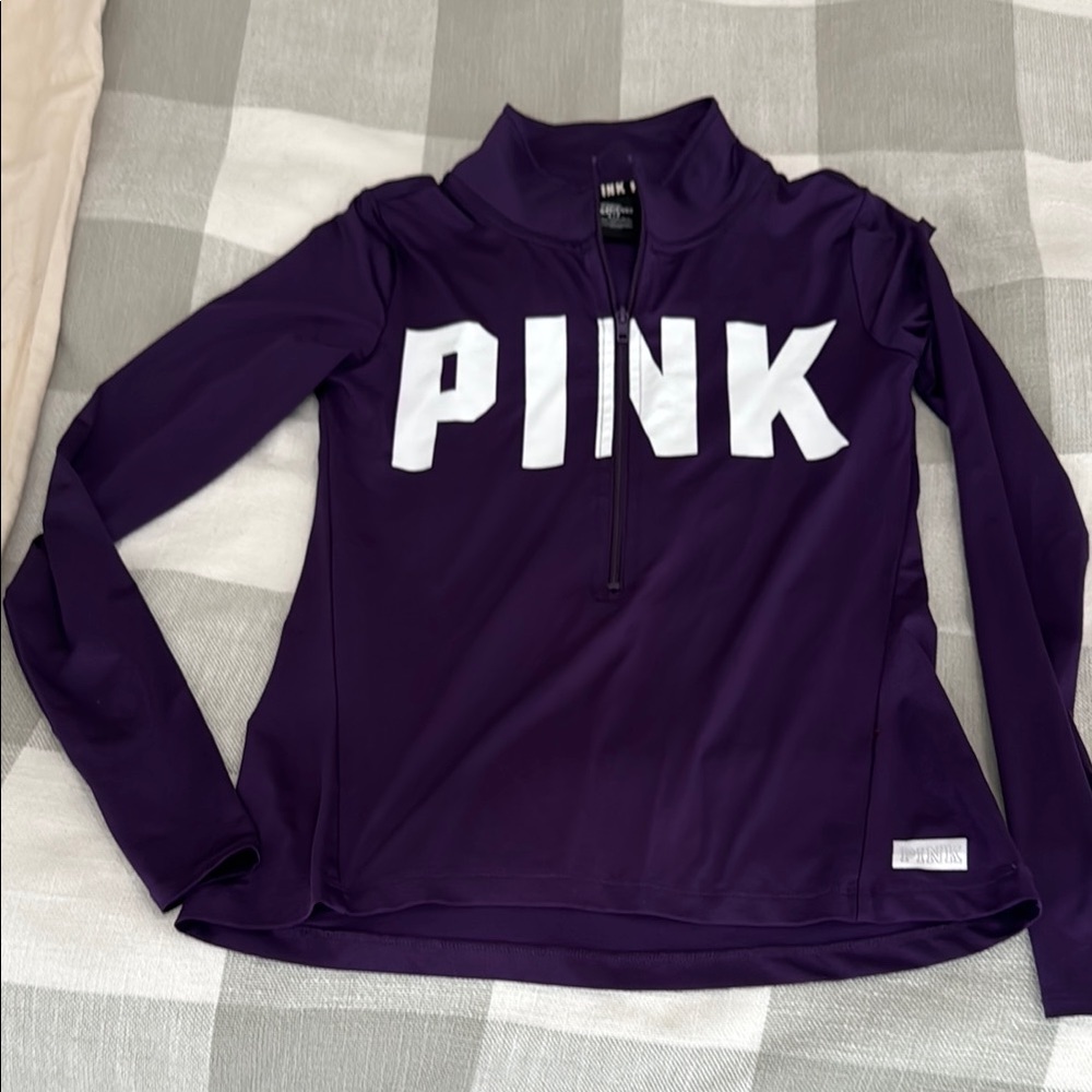 PINK Victoria's Secret Purple Quarter zip Pullover